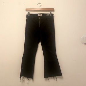 Frame bell crop black denim